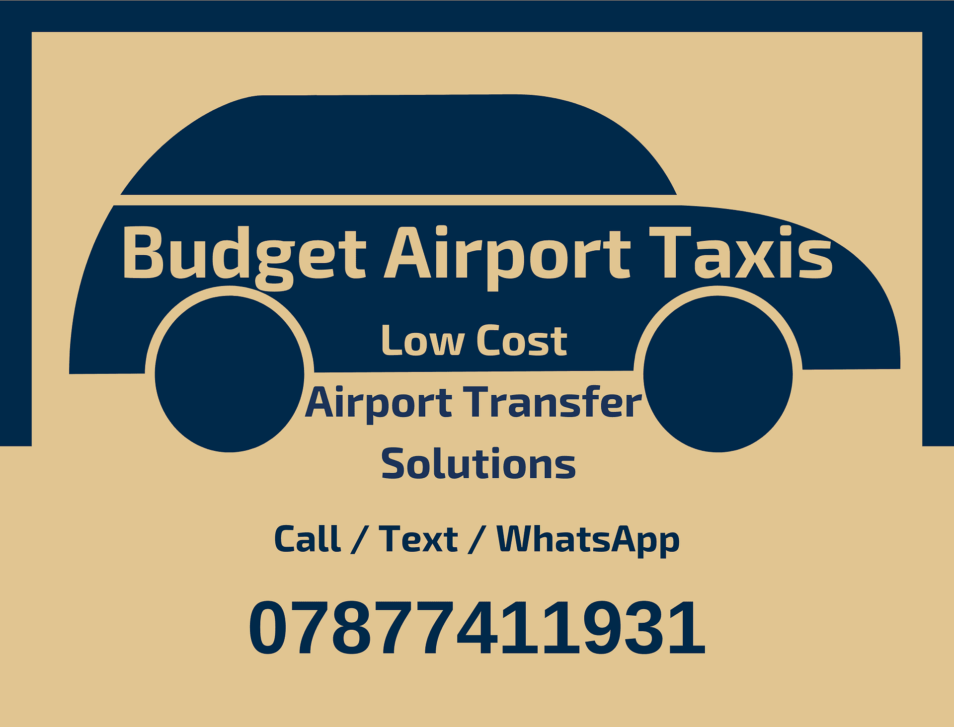 budget airport taxis call banner